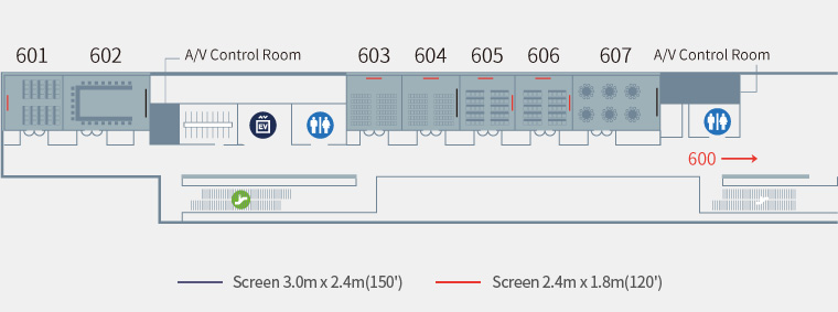 CONFERENCE ROOM 601~607 LAYOUT