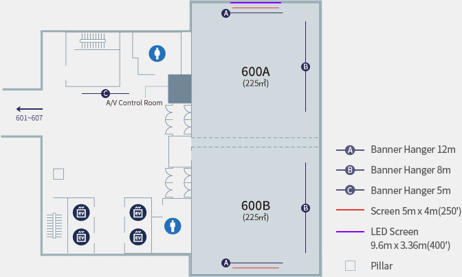 CONFERENCE ROOM 600/700 LAYOUT